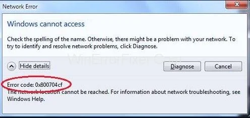 Kod błędu 0x800704cf w systemie Windows 10 {rozwiązany} Kod błędu 0x800704cf w systemie Windows 10 {rozwiązany}