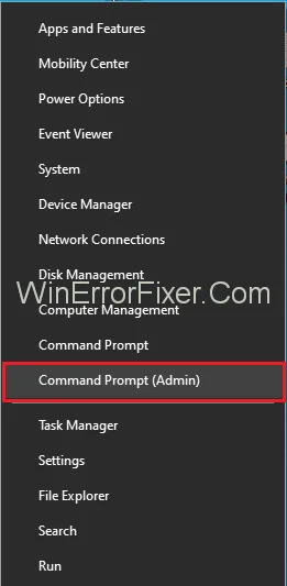 Menu di amministrazione Windows
