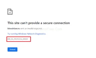 Err_SSL_Protocol_Error در Google Chrome {حل شد}
