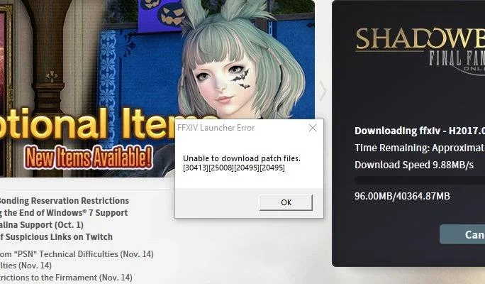 FFXIV Tidak Dapat Mengunduh File Patch {Terpecahkan}