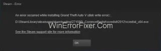 خطای نوشتن دیسک Steam در ویندوز 10 {حل شد}