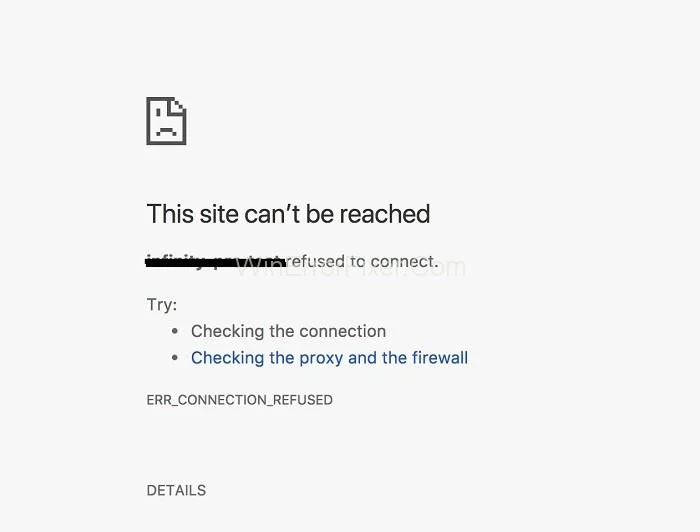 Impossibile raggiungere questo sito Errore in Google Chrome