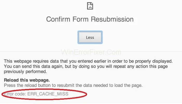 Google Chrome 中的 Err_Cache_Miss 錯誤{已解決}