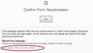 خطای Err_Cache_Miss در Google Chrome {حل شد}