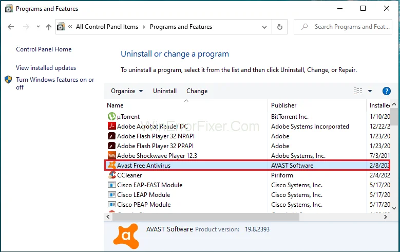 Isu Penggunaan CPU Tinggi Perkhidmatan Avast {Selesai}