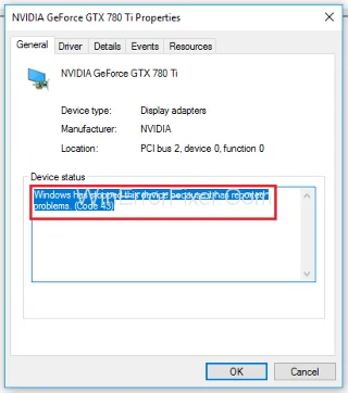 System Windows zatrzymał to urządzenie, ponieważ zgłosiło problemy. (Kod 43)