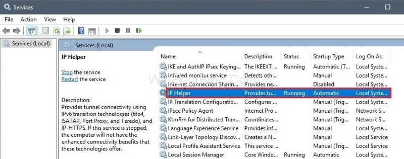 IP Helper Service (iphlpsvc.exe) چیست، آیا باید آن را غیرفعال کنید؟