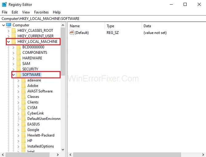 Pendaftaran Perkhidmatan Hilang atau Ralat Rasuah pada Windows 10