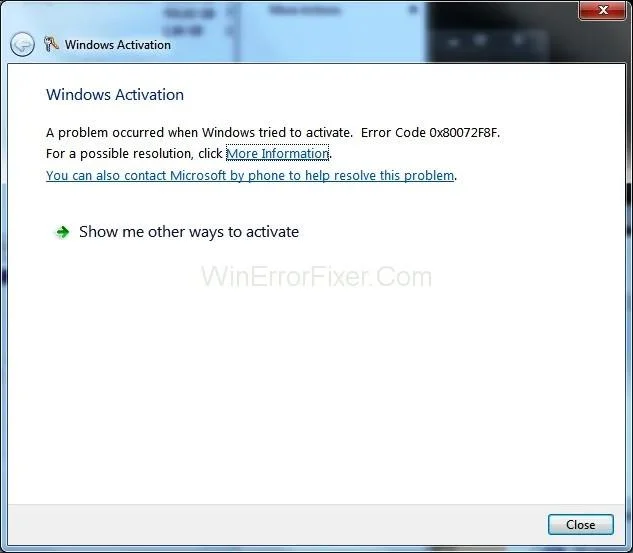 خطای فعال سازی ویندوز 0x80072f8f {حل شد}