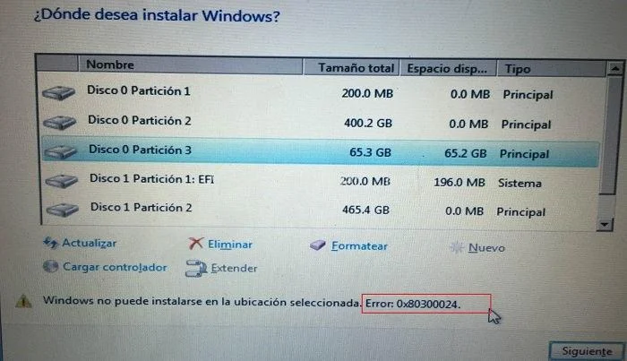 Codice di errore 0x80300024 durante l'installazione di Windows {risolto}