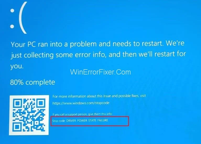 Windows 10의 드라이버 전원 상태 오류 오류 {해결됨}