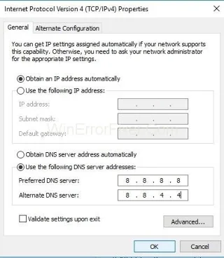 ERR_NETWORK_CHANGED in Chrome {risolto}
