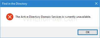 Usługi domenowe Active Directory są obecnie niedostępne {rozwiązane}