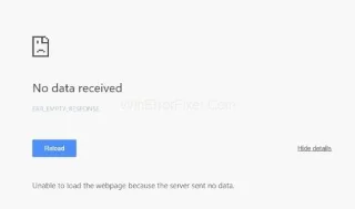 خطای ERR_EMPTY_RESPONSE یا عدم دریافت داده {رفع}
