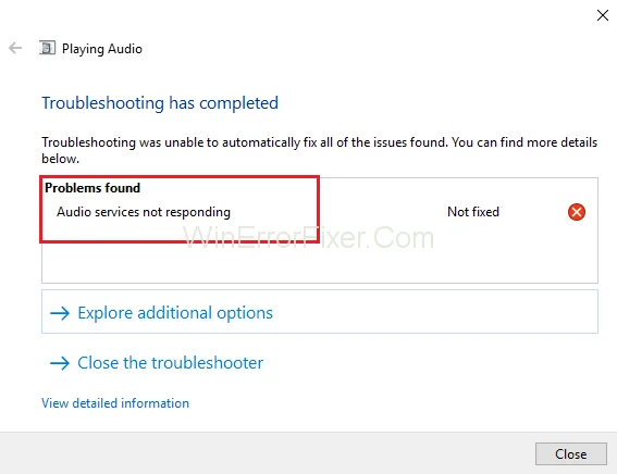 Usługi audio nie odpowiadają w systemie Windows 10 {rozwiązane}