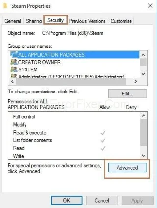 Ralat Keistimewaan Fail Hilang Steam {Diselesaikan}