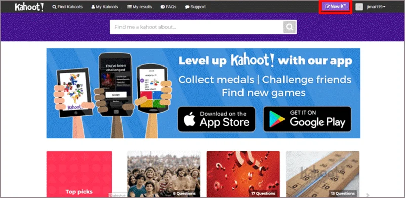 راهنمای کاربر Kahoot!  مسابقه سرگرم کننده ایجاد کنید