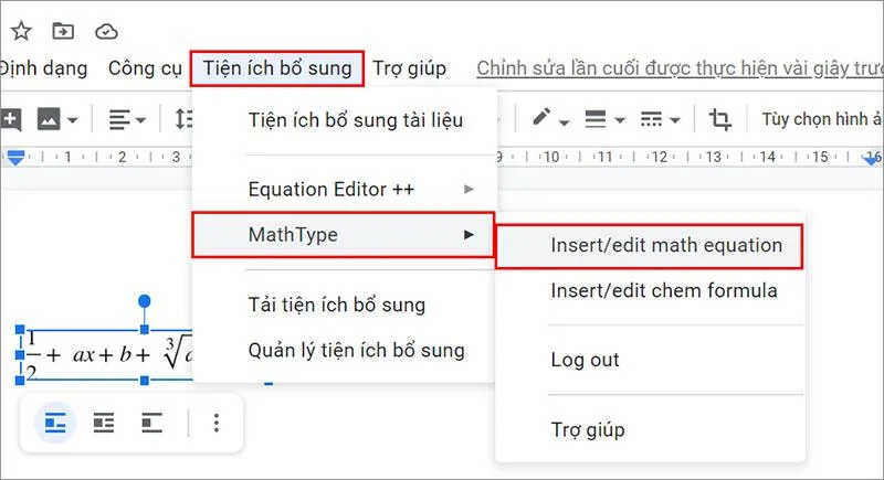 استفاده از Math Type در Google Docs بسیار ساده است