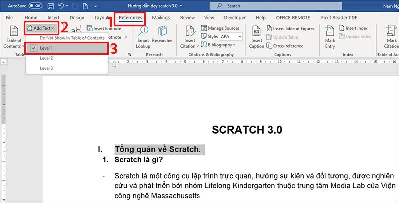دستورالعمل ایجاد فهرست خودکار مطالب در Microsoft word