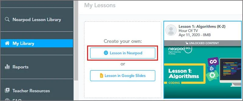 Nearpodでのレッスン作成