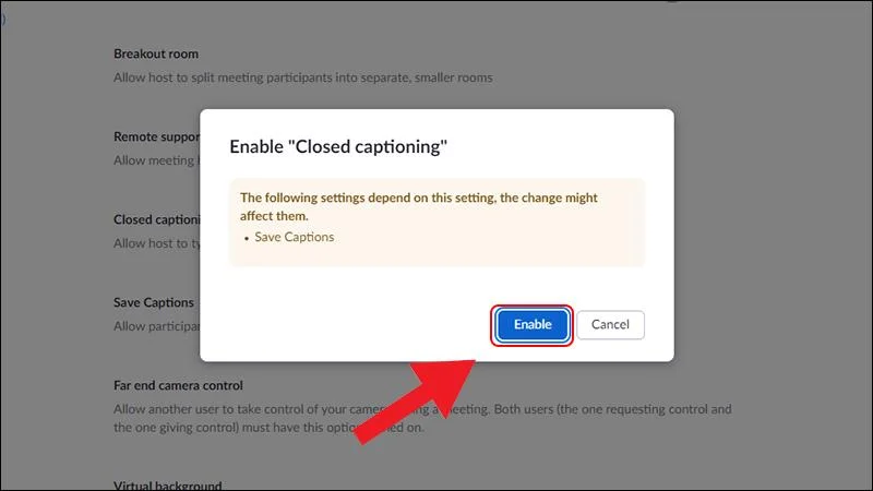 Usa la funzione per aggiungere i sottotitoli in zoom (sottotitoli)