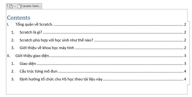 دستورالعمل ایجاد فهرست خودکار مطالب در Microsoft word