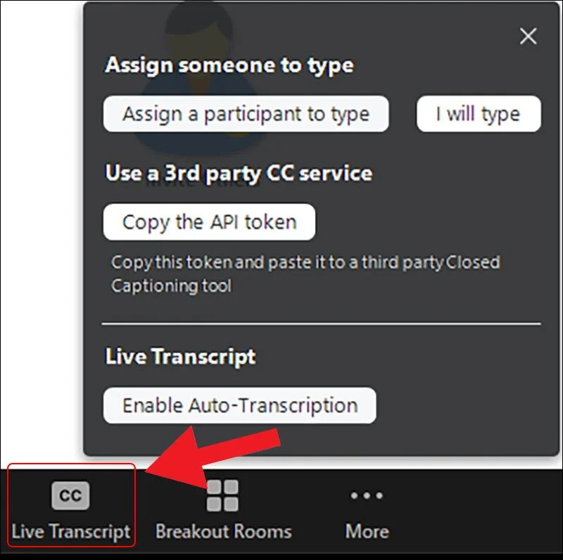 Usa la funzione per aggiungere i sottotitoli in zoom (sottotitoli)