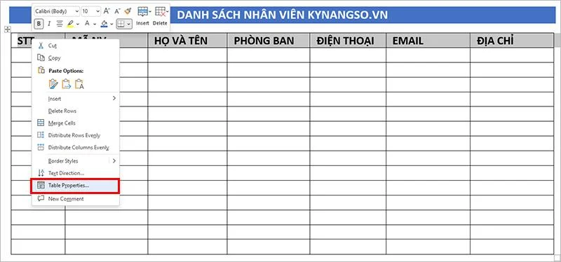 How to repeat the title in Word for tables, printing