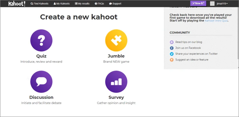 راهنمای کاربر Kahoot!  مسابقه سرگرم کننده ایجاد کنید