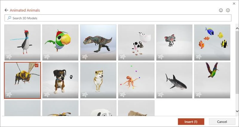 Inserting 3D models into Slide Powerpoint is simple