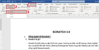 Istruzioni per la creazione di sommari automatici in Microsoft Word