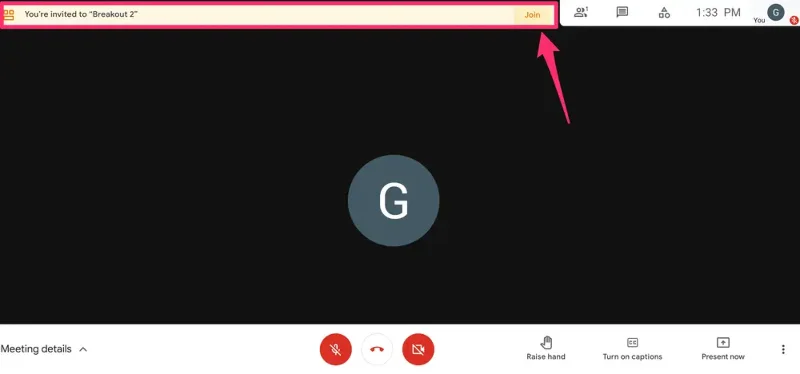 دستورالعمل‌های استفاده از ویژگی اتاق‌های پراکنده در Google Meet