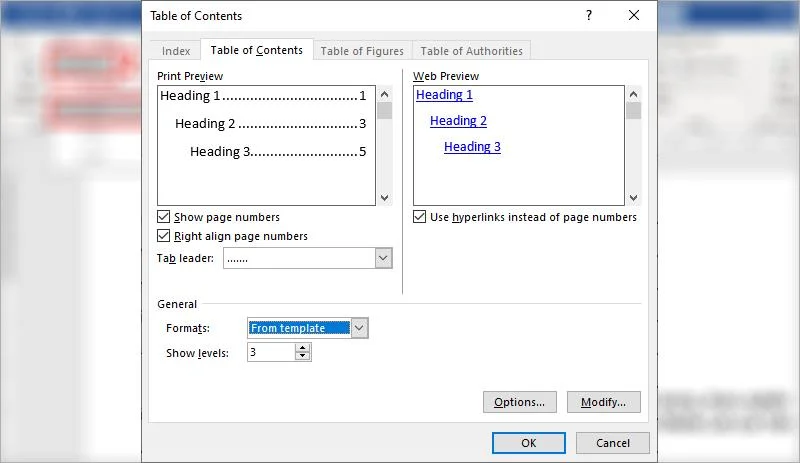 دستورالعمل ایجاد فهرست خودکار مطالب در Microsoft word
