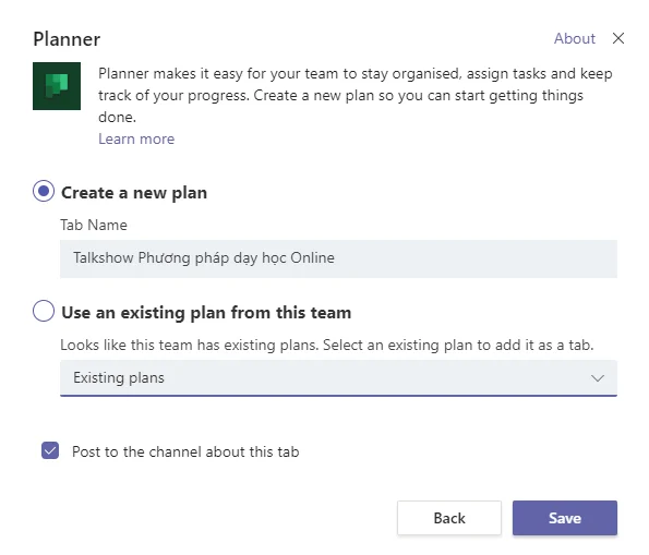 استفاده از Microsoft Planner در تیم های مایکروسافت