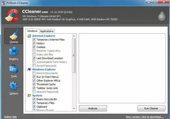 Cos'è il software CCleaner?  Usare Ccleaner per velocizzare il PC è buono?