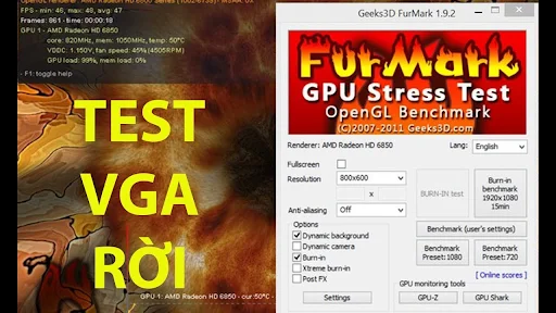 Download Furmark and how to use it to test GPU power