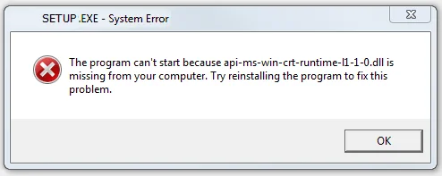 Instruções para corrigir o erro Api-Ms-Win-Crt-Runtime-L1-1-0.Dll no Windows