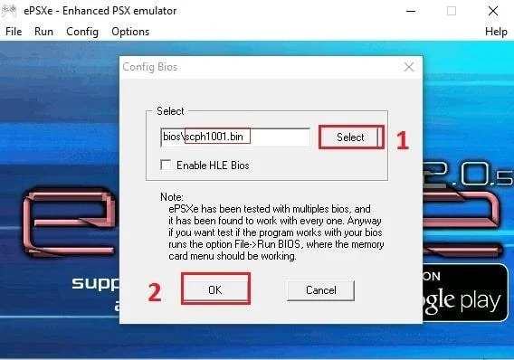 Instruções para jogar o emulador de PS1 no PC