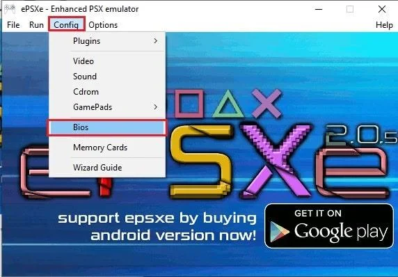 Instruções para jogar o emulador de PS1 no PC