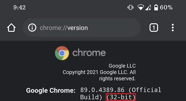 Instructions to Check Your Google Chrome Runs 64 or 32 Bit